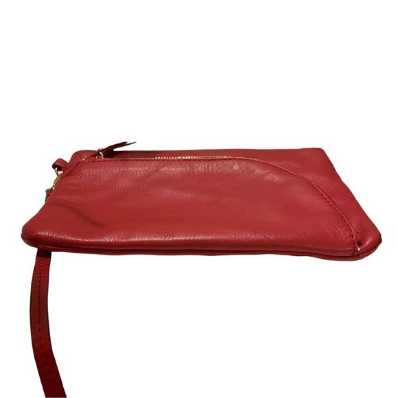 Emma Fox Women's Crossbody Bag Purse Red Leather Convertible Wristlet Adjustable - Picture 4 of 9